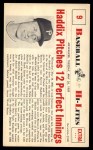 #9 Pitches 12 Perfect Innings Harvey Haddix 