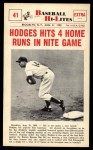 #41 Hits 4 Home Runs in Nite Game Gil Hodges 