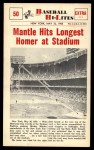 #50 Hits Longest Homer At Stadium Mickey Mantle 