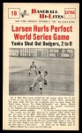 #18 Hurls Perfect World Series Game Don Larsen 