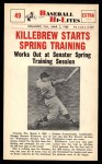 #49 Starts Spring Training Harmon Killebrew 