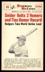 #55 Belts 2 Homers Duke Snider 