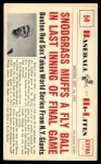 #54 Muffs Fly Ball Fred Snodgrass 