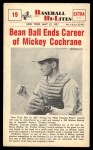 #19 Bean Ball Ends Career Mickey Cochrane 