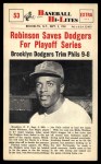 #53 Saves Dodgers for Playoffs Jackie Robinson 