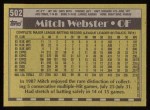 1990 Topps #502 Mitch Webster<br />B90T-A 502<br /><a class='button AddToCart' data-ajax='true' data-ajax-mode='replace' data-ajax-update='#cart-info' href='/AddToCart?itemId=2111293&quantity=1&type=0'>Add To Cart</a>