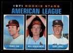 #559 AL Rookies - Pitchers Terry Cox / Bill Gogolewski / Gary Jones 