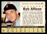 #91 Bob Allison Perforated - Minnesota 