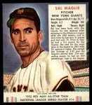 #14 Sal Maglie With Tab 