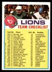 1973 Topps Checklist  Lions<br />F73C 00 0788<br /><a class='button AddToCart' data-ajax='true' data-ajax-mode='replace' data-ajax-update='#cart-info' href='/AddToCart?itemId=3041056&quantity=1&type=0'>Add To Cart</a>