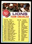 1973 Topps Checklist  Lions<br />F73C 00 0789<br /><a class='button AddToCart' data-ajax='true' data-ajax-mode='replace' data-ajax-update='#cart-info' href='/AddToCart?itemId=3041057&quantity=1&type=0'>Add To Cart</a>