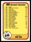 #646 Braves / Red Sox Checklist  