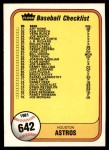 #642 Astros / Yankees Checklist  