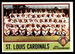#581 Cardinals Team Checklist Red Schoendienst 