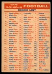 Football Checklist Card  