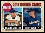 #267 Brewers Rookies Orlando Arcia / Brent Suter 