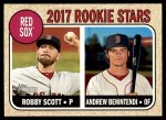 #314 Red Sox Rookies Robby Scott / Andrew Benintendi 