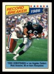 #2 Record Breaker Todd Christensen 