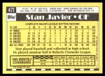 1990 Topps Traded #47 T Stan Javier<br />B90X-M 47<br /><a class='button AddToCart' data-ajax='true' data-ajax-mode='replace' data-ajax-update='#cart-info' href='/AddToCart?itemId=4286165&quantity=1&type=0'>Add To Cart</a>