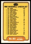 #651 Astros / Phillies Checklist  
