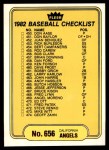 #656 Angels / Pirates Checklist  