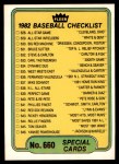 #660 Specials Checklist  