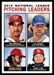 #3 NL Pitching Leaders Gio Gonzalez / R.A. Dickey / Johnny Cueto / David Price 