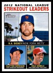 #5 NL Strikeout Leaders R.A. Dickey / Clayton Kershaw / Cole Hamels 