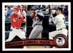 #109 AL Batting Leaders Josh Hamilton / Miguel Cabrera / Joe Mauer 
