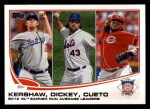 #81 NL ERA Leaders Clayton Kershaw / Johnny Cueto / R.A. Dickey 