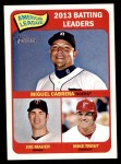 #1 AL Batting Leaders Mike Trout / Joe Mauer / Miguel Cabrera 