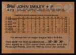 1988 Topps #423 John Smiley<br />B88T-K 423<br /><a class='button AddToCart' data-ajax='true' data-ajax-mode='replace' data-ajax-update='#cart-info' href='/AddToCart?itemId=4477157&quantity=1&type=0'>Add To Cart</a>
