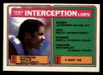 #206 Interception Leaders Everson Walls / Bobby Jackson / Ken Riley / Donnie Shell / Dwayne Woodruff 
