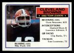 #244 Browns Leaders Mike Pruitt / Ozzie Newsome / Hanford Dixon / Lawrence Johnson / Chip Banks / Tom Cousineau 