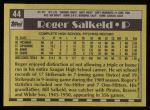 1990 Topps #44  -  Roger Salkeld #1 Draft Pick<br />B90T-O 44<br /><a class='button AddToCart' data-ajax='true' data-ajax-mode='replace' data-ajax-update='#cart-info' href='/AddToCart?itemId=4983111&quantity=1&type=0'>Add To Cart</a>