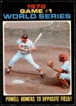 #327 1970 World Series - Game #1 - Powell Homers to Opposite Field Boog Powell / Johnny Bench 