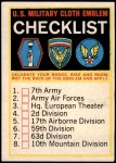 #65 US Military Cloth Emblem Checklist   