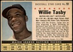 #51 Willie Tasby  Perforated - Sold to Washington 