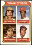 #598 Rookie Outfielders Ken Griffey / Dave Augustine / Steve Ontiveros / Jim Tyrone 