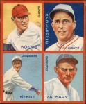 Ray Benge / Fred Fitzsimmons / Mark Koenig / Tom Zachary 
