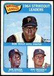 #12 NL Strikeout Leaders Don Drysdale / Bob Gibson / Bob Veale 