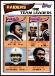 #185 Raiders Leaders Kenny King / Lester Hayes / Odis McKinney / Derrick Ramsey / Rod Martin 