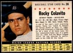#36 Rocky Colavito  Hand Cut 