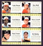 Perforated Sheet Gene Freese / Ed Bailey / Vada Pinson /  Gus Bell / Frank Robinson / Jerry Lynch 