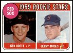#476 Red Sox Rookies Ken Brett / Jerry Moses White Name 