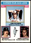 #202 AL ERA Leaders Jim Palmer / Catfish Hunter / Dennis Eckersley 