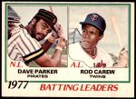 #1 Batting Leaders Dave Parker / Rod Carew 