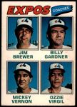 #198 Expos Coaches Jim Brewer / Billy Gardner / Mickey Vernon / Ozzie Virgil 