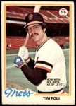 #169 Tim Foli  Back Reads with NY Mets as of 12-7-77  