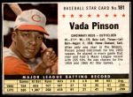 #181 Vada Pinson  Hand Cut 